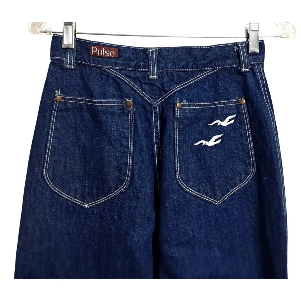 Vintage Pulse Jeans by Aero Size 11 Seagull High‎ Waisted Rise Mom Blue Denim